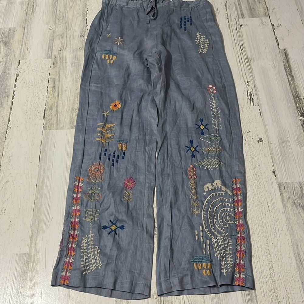 Johnny Was Elektra Linen Pants Size XS.  NWT - Picture 3 of 13
